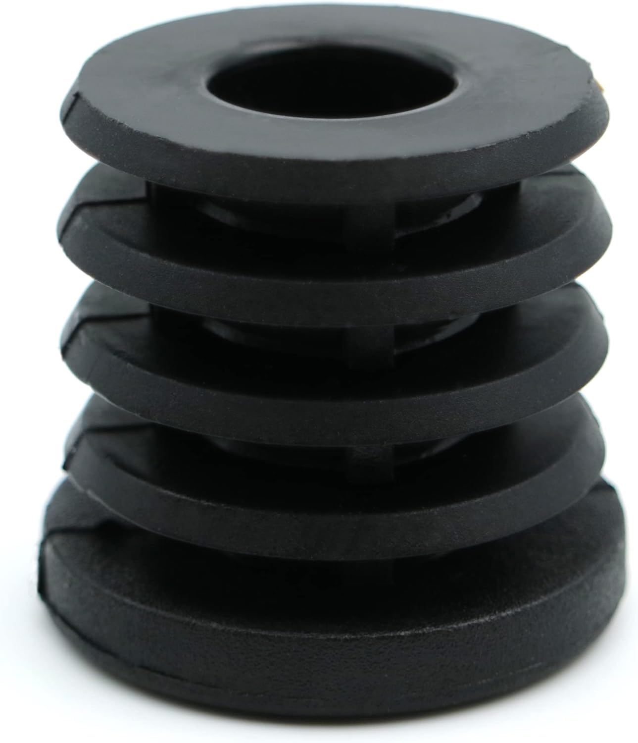 Design61 4X Gewindestopfen Justierstopfen für Rundrohr mit gespritztem Kunststoffgewinde Ø35 mm 1,5-2 mm mit M8 Innengewinde