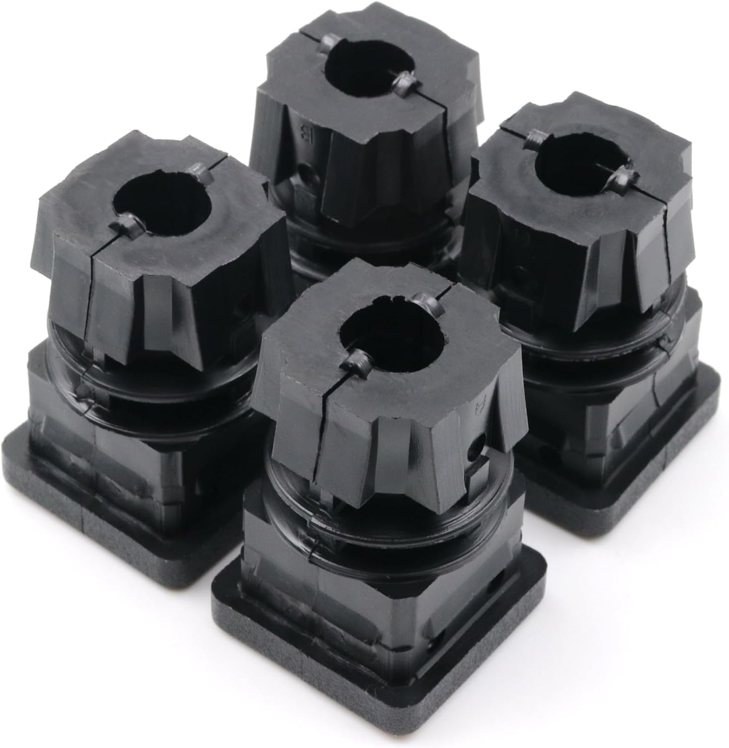 4X Gewindestopfen Vierkantrohrstopfen 25x25 mm 2 mm mit M8 Innengewinde