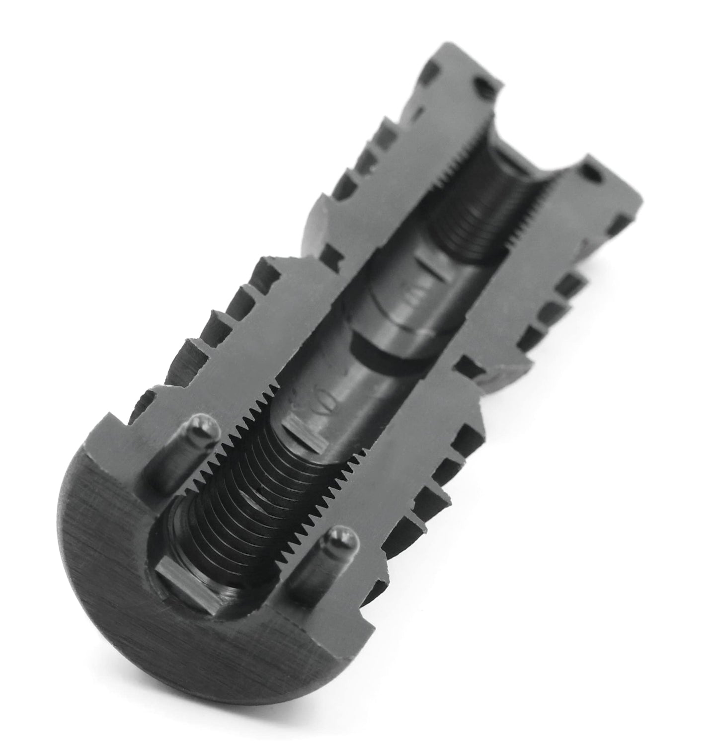 Design61 8x Gewindestopfen Justierstopfen für Rundrohr mit Kunststoffgewinde M10 Ø 20 mm 1,5-2 mm Wandstärke