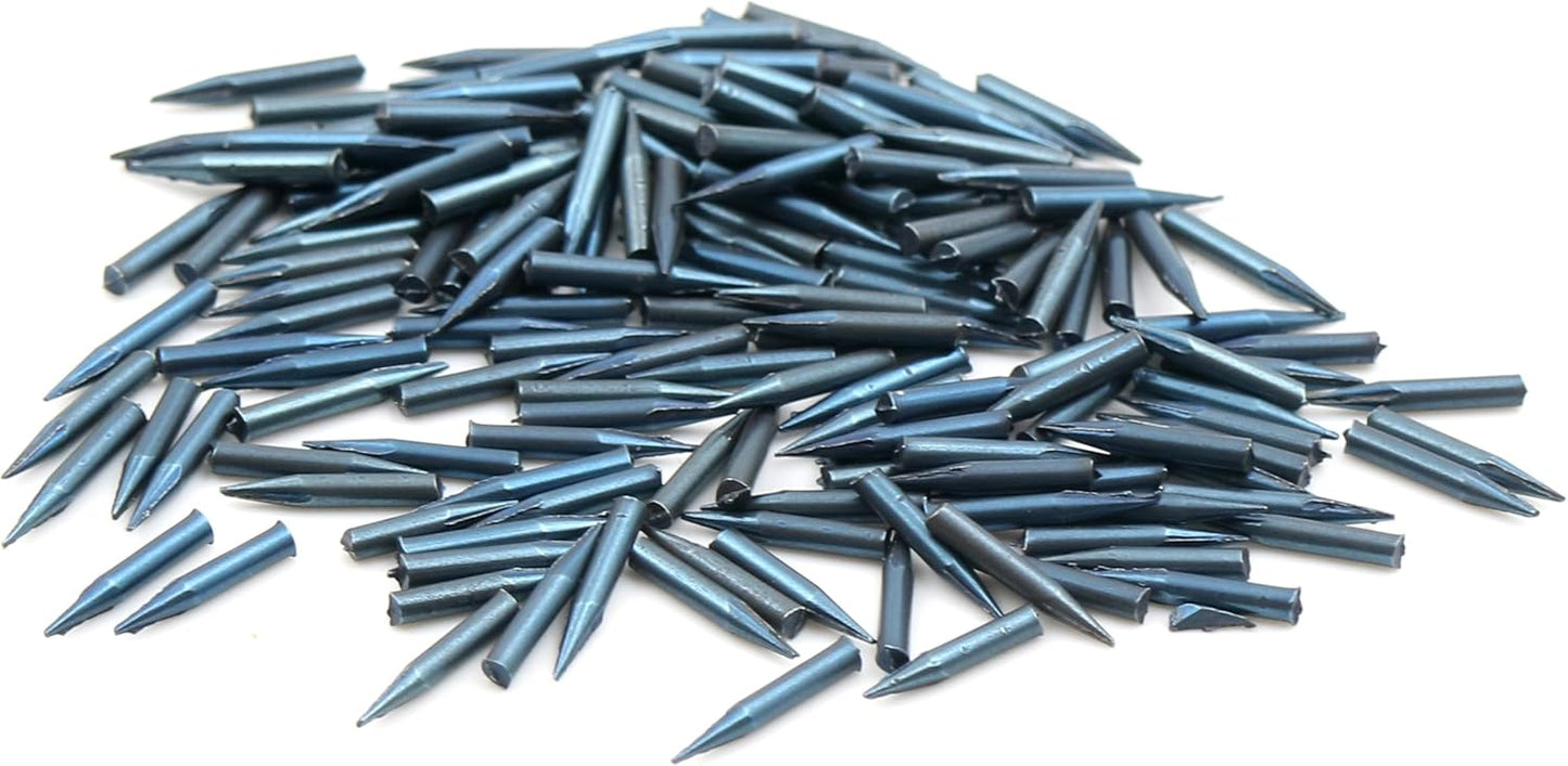Design61 100x steel pins steel nails 1.2 x 10 mm with struck tip flat head BLUE