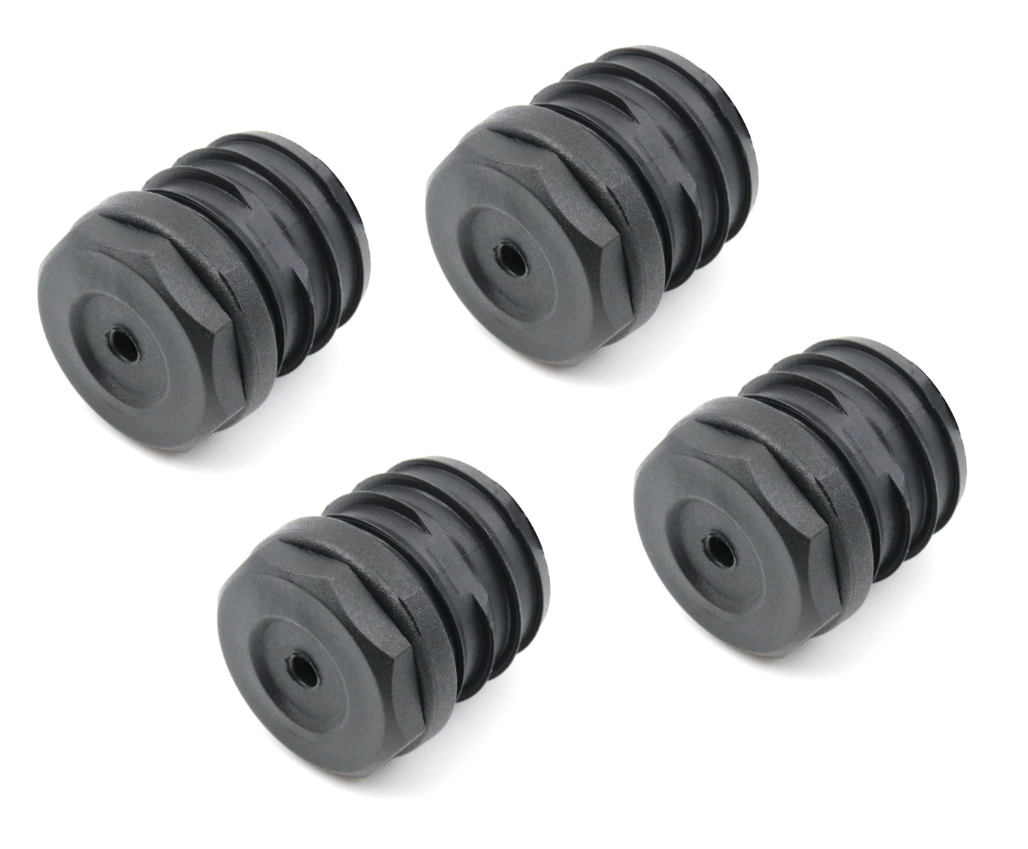 Design61 4x bouchons de réglage pour tubes ronds, bouchons de tubes, bouchons filetés 30 mm x épaisseur de paroi 1-1,5 mm