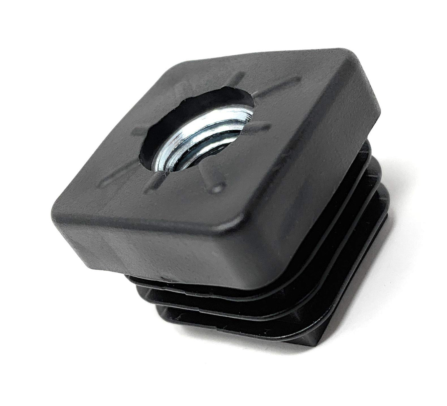 Design61 10x Gewindestopfen Vierkantrohrstopfen 25x25 mm 2,0 mm mit M10 Innengewinde