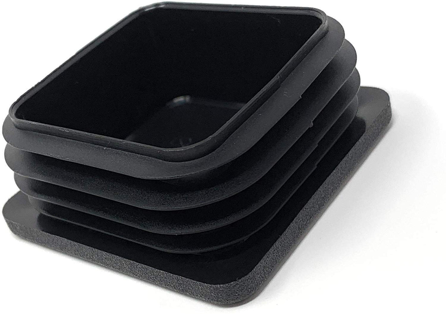 Design61 10x Vierkant Rohrstopfen Lamellenstopfen 35x35 mm mit Lamellen für Innenmaß 29-33,4mm