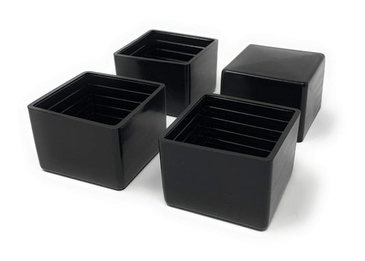 Design61 4x caps for square tubes 40 x 40 mm protective caps gliders floor protection for square tubes