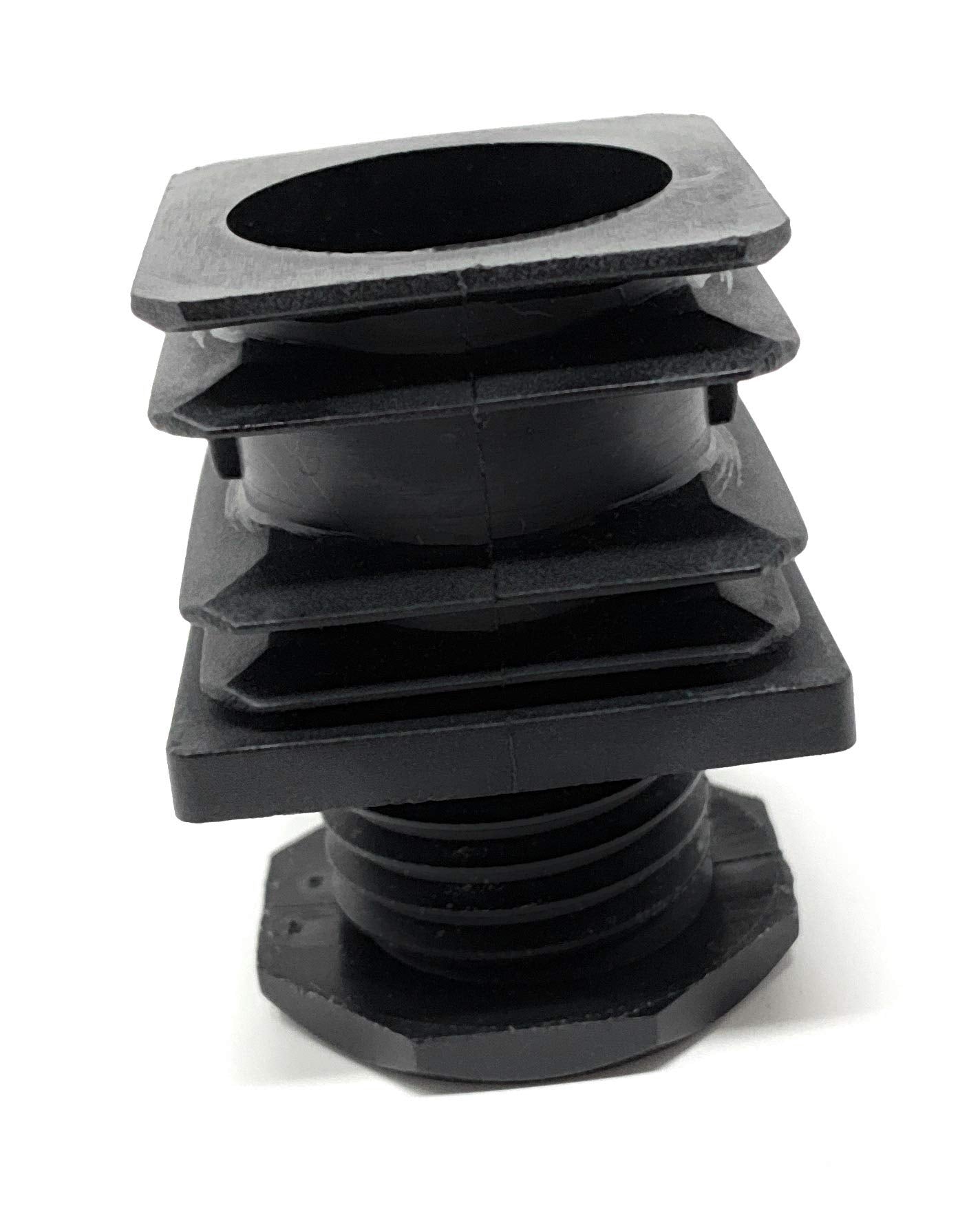 Design61 4x Vierkant Rohrstopfen Justierstopfen 45 x 45 mm mit Lamellen