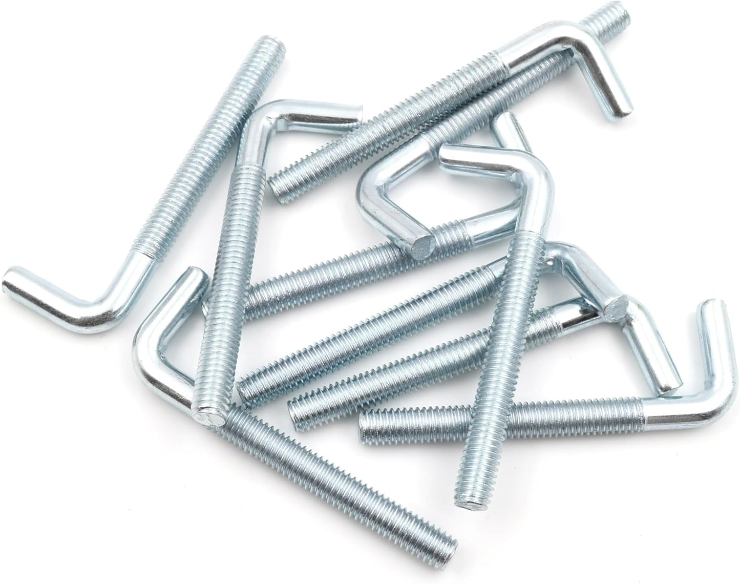 Design61 10x Schraubhaken Gerade Hakenschraube Wandhaken Drehhaken mit Gewinde Haken zum Einschrauben für Wand & Decke Verzinkt Befestigung für Seile Ketten Lampen Pflanzen (M5 x 50 mm, 10, stück)