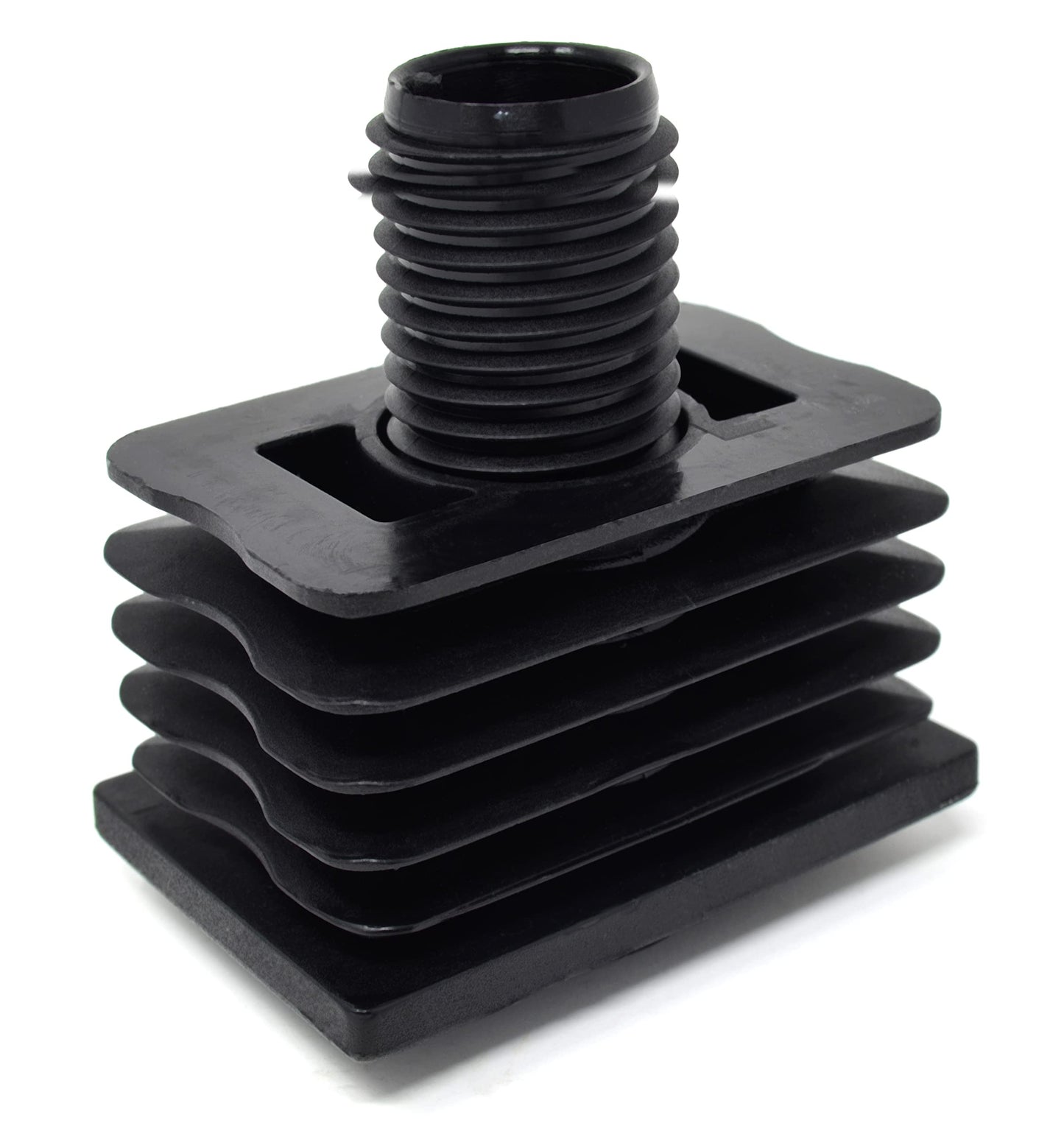 Design61 4x Gewindestopfen Rohrstopfen für Rechteckrohre Justierstopfen mit Gewinde 60 x 40 mm mit Lamellen M22x60 mm Traglast bis 400Kg
