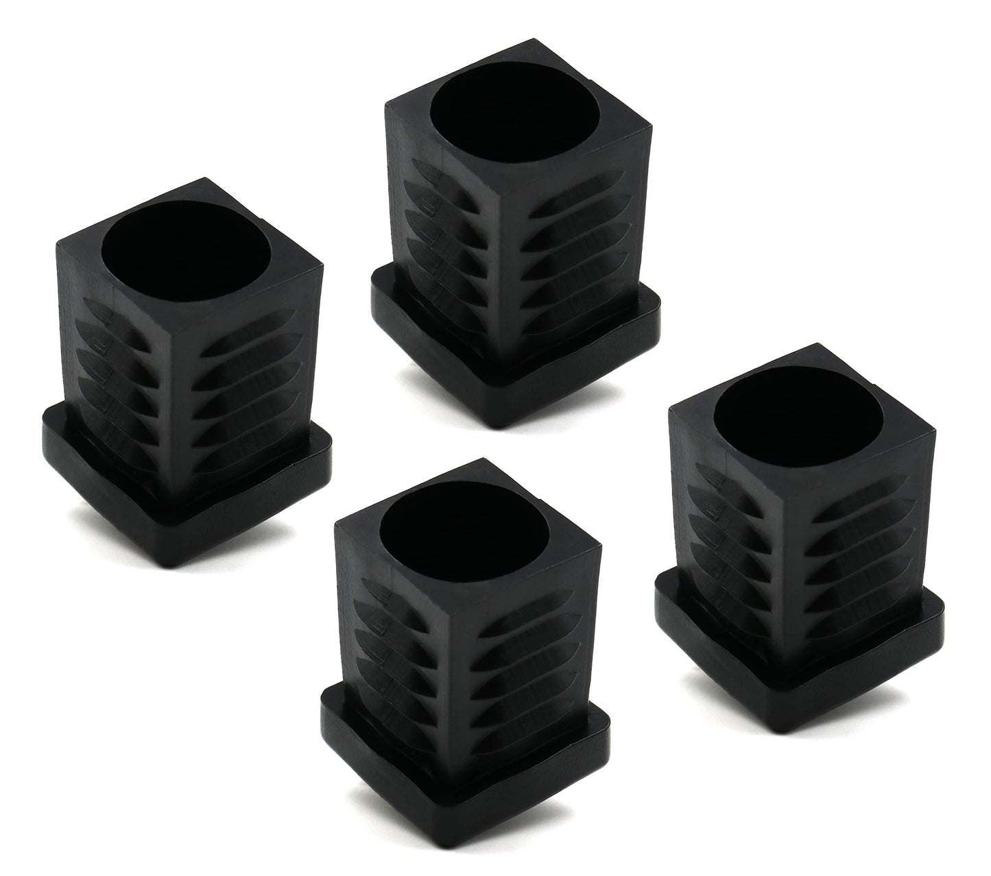 Design61 4x Gewindestopfen Vierkantrohrstopfen 30x30 mm Wandstärke 1-2 mm mit M10 Innengewinde