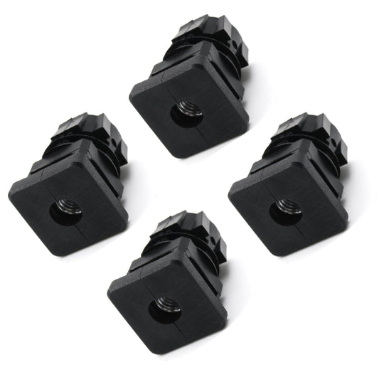 Design61 4X Gewindestopfen Vierkantrohrstopfen 25x25 mm 1-1,5mm mit M8 Innengewinde