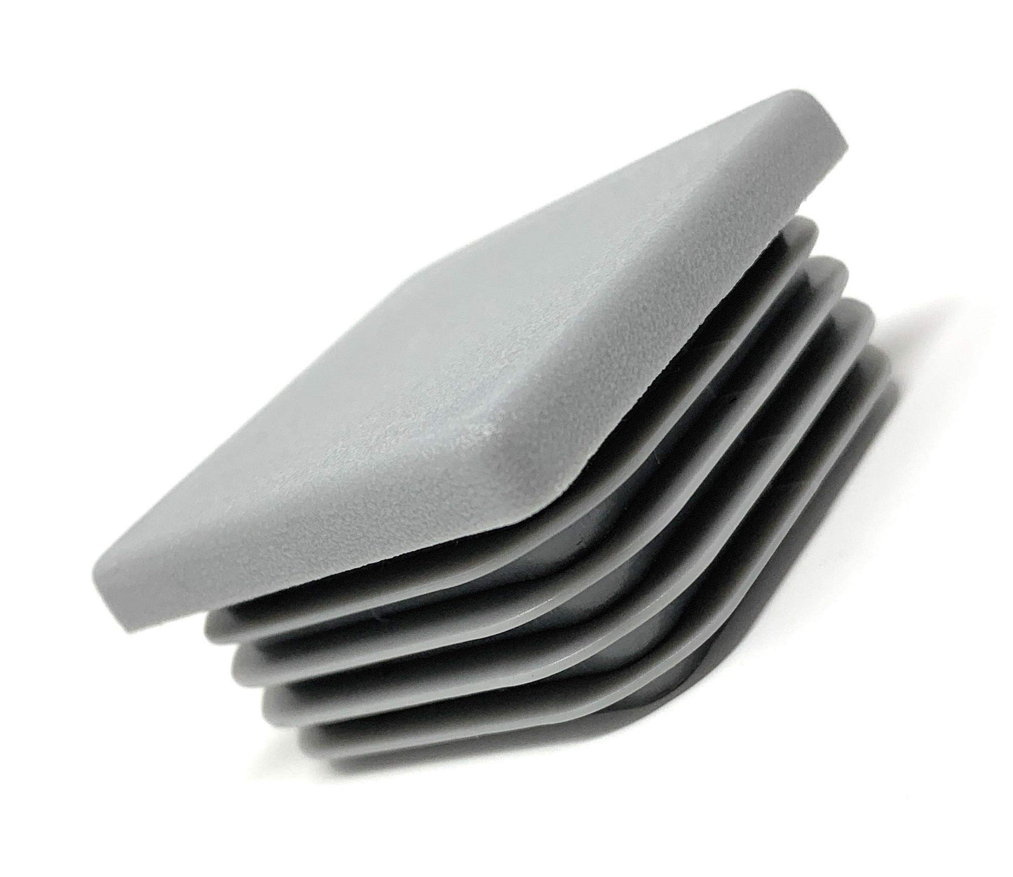 Design61 10x Vierkant Rohrstopfen Lamellenstopfen 40x40 mm mit Lamellen für Innenmaß 34-38 mm verkehrsgrau