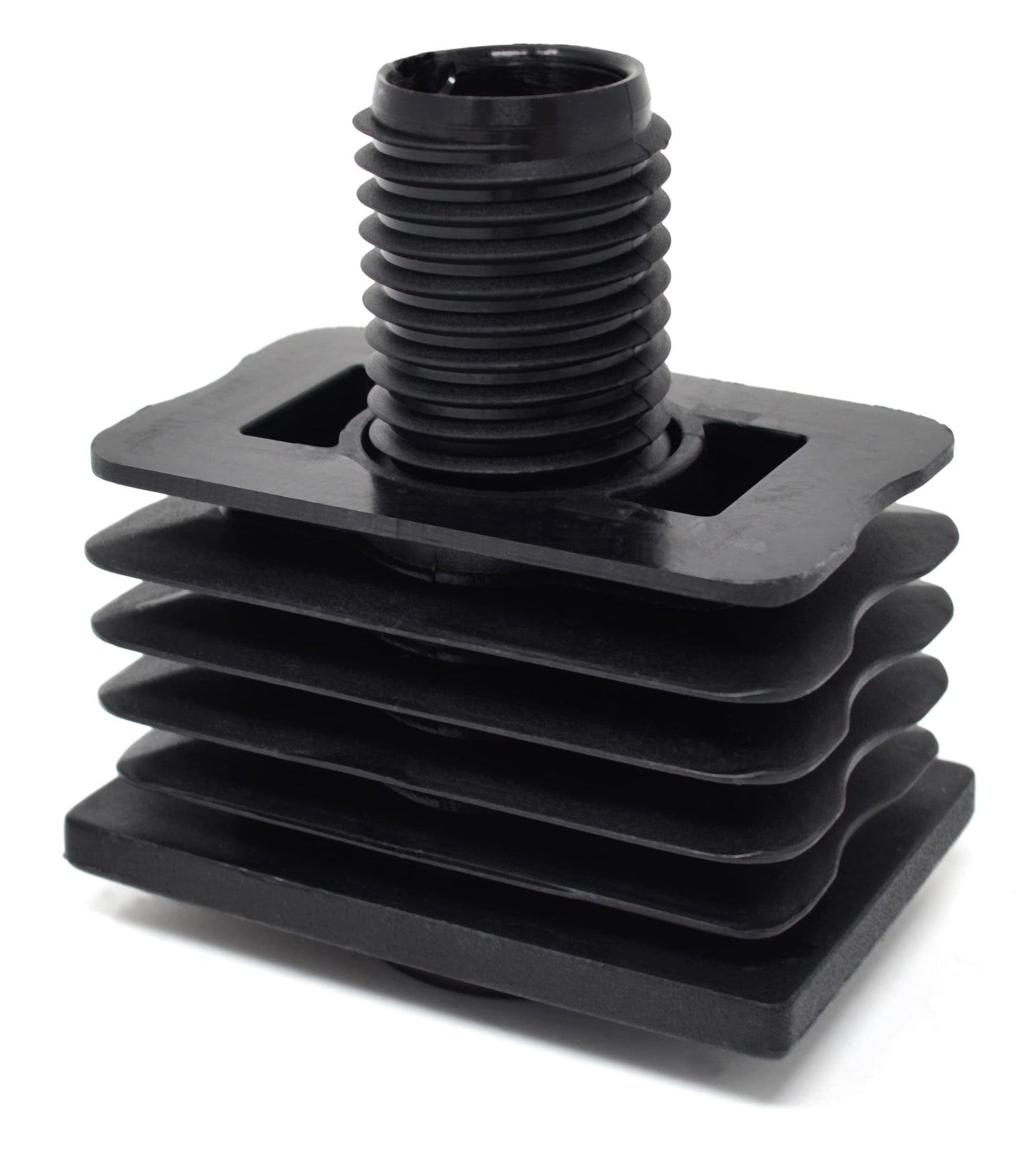 Design61 4x Gewindestopfen Rohrstopfen für Rechteckrohre Justierstopfen mit Gewinde 60 x 40 mm mit Lamellen M22x60 mm Traglast bis 400Kg