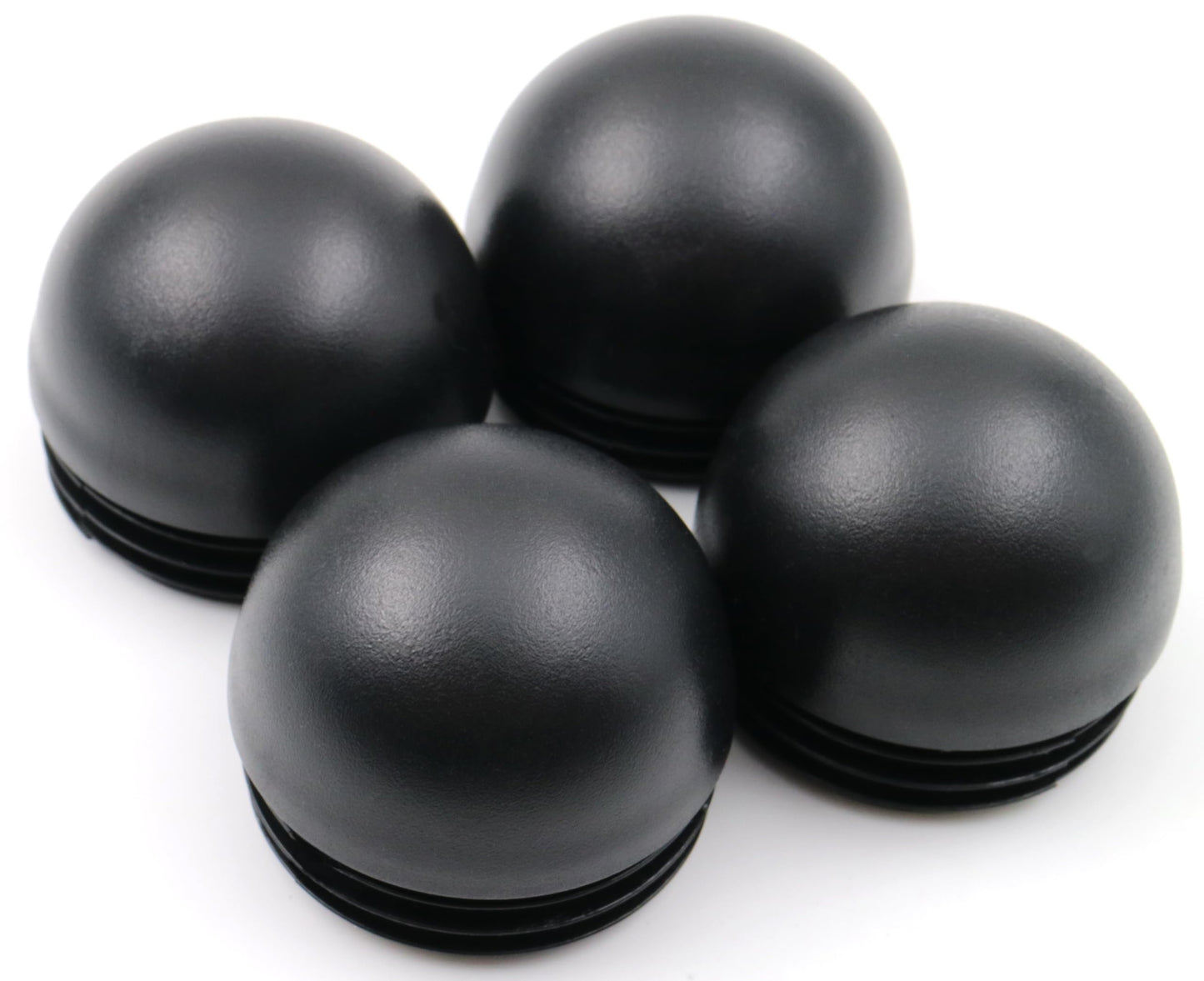 Design61 4X Lamellenstopfen für Rundrohre mit Kugelkopf Ø 38-38,5 mm in Schwarz
