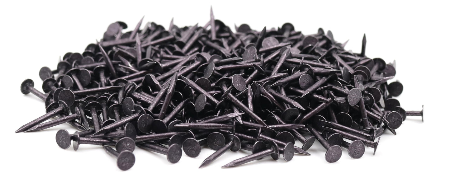 Design61 Kammzwecken 1,4 x 13 mm Nagel Nägel Großer Rundkopf Lange Scharfe Spitzen gebläut 100g ca. 530 Stück