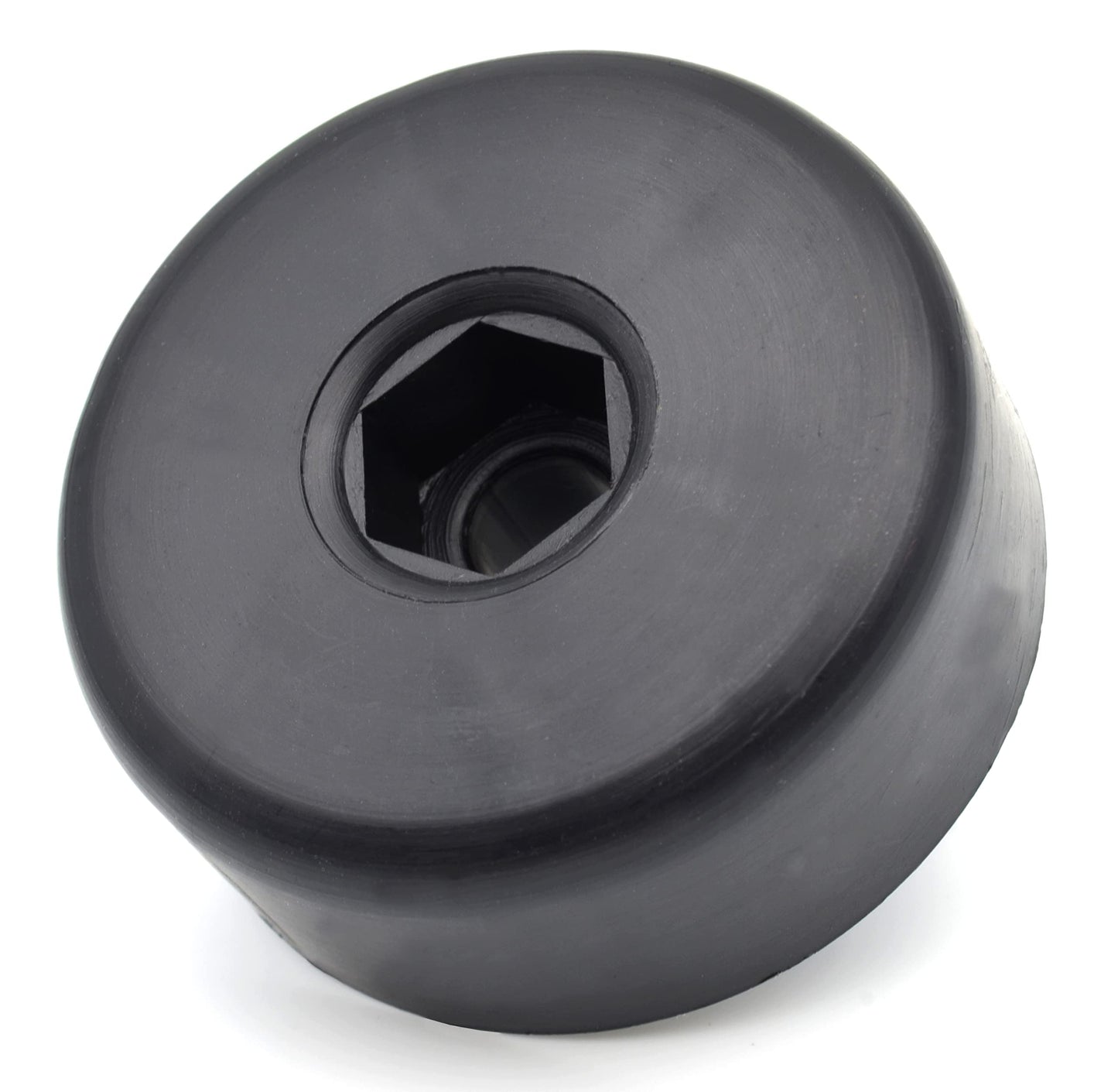 Design61 4er Set Kunststoff Möbelgleiter Möbelfuß Sofa Sessel mit Innensechskant Ø 50 x H 20 mm schwarz