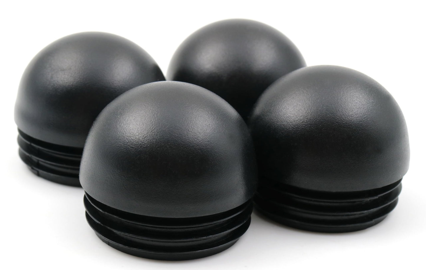 Design61 4X Lamellenstopfen für Rundrohre mit Kugelkopf Ø 38-38,5 mm in Schwarz