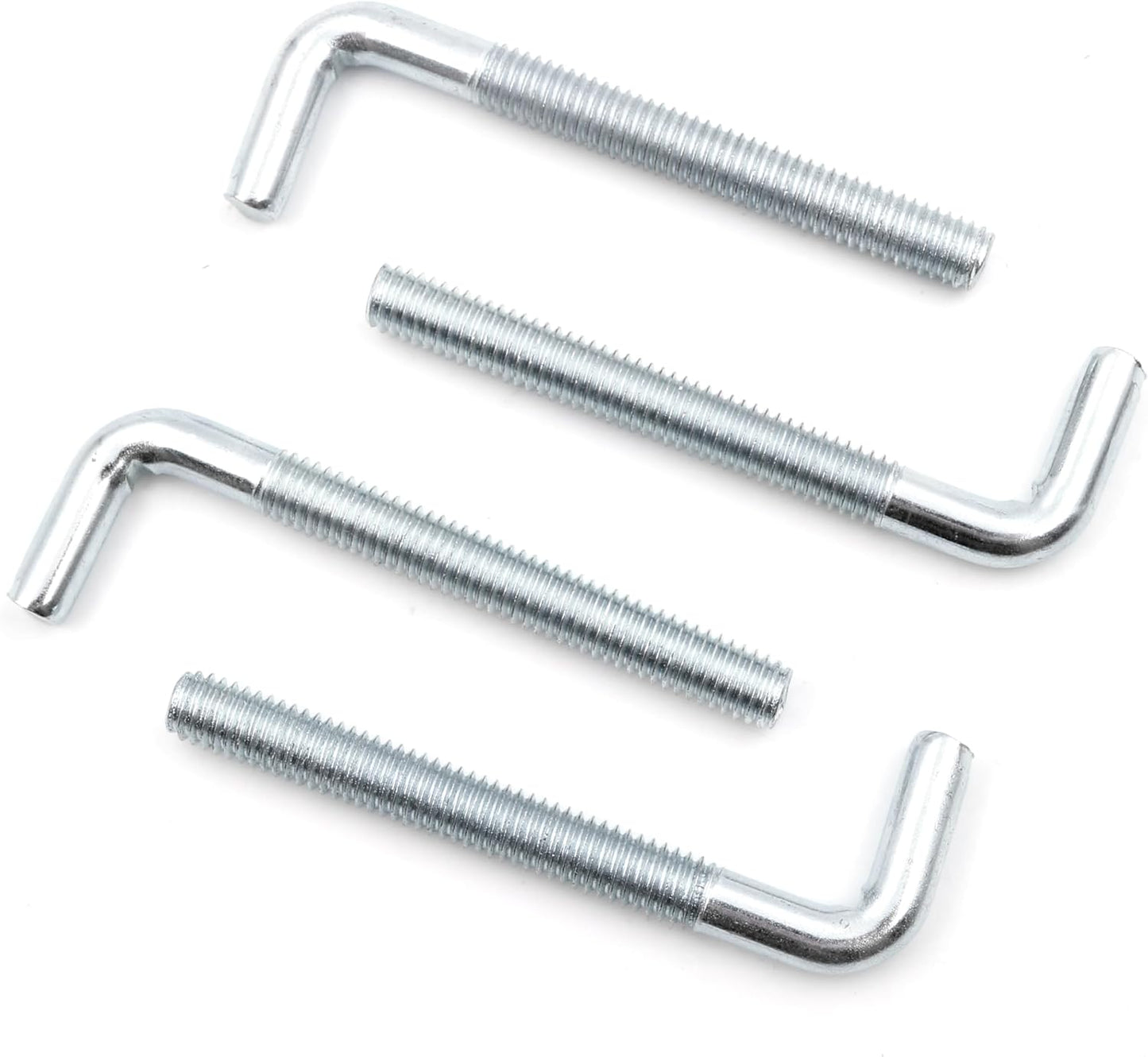 Design61 10x Schraubhaken Gerade Hakenschraube Wandhaken Drehhaken mit Gewinde Haken zum Einschrauben für Wand & Decke Verzinkt Befestigung für Seile Ketten Lampen Pflanzen (M5 x 50 mm, 10, stück)