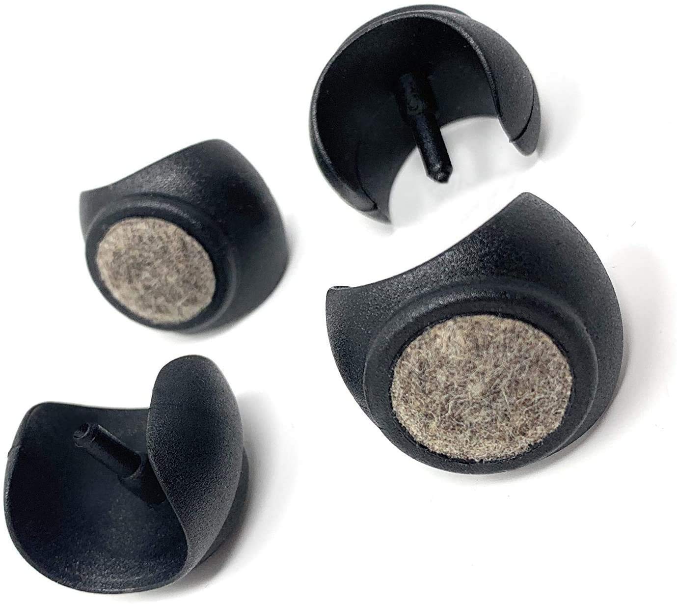 Design61 Filzgleiter 8er Set Stuhlgleiter Bodenschongleiter Ø 18-20 mm Silencer Möbelgleiter Klemmschalengleiter mit geräuschdämpfender Filzgleitfläche