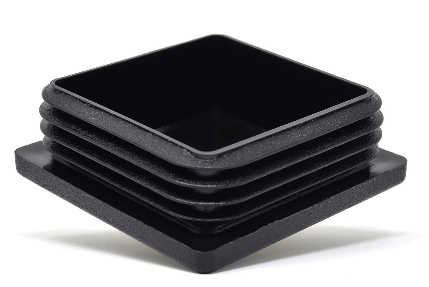Design61 10x Vierkant Rohrstopfen Lamellenstopfen 60x60 mm mit Lamellen für Innenmaß 52-57 mm