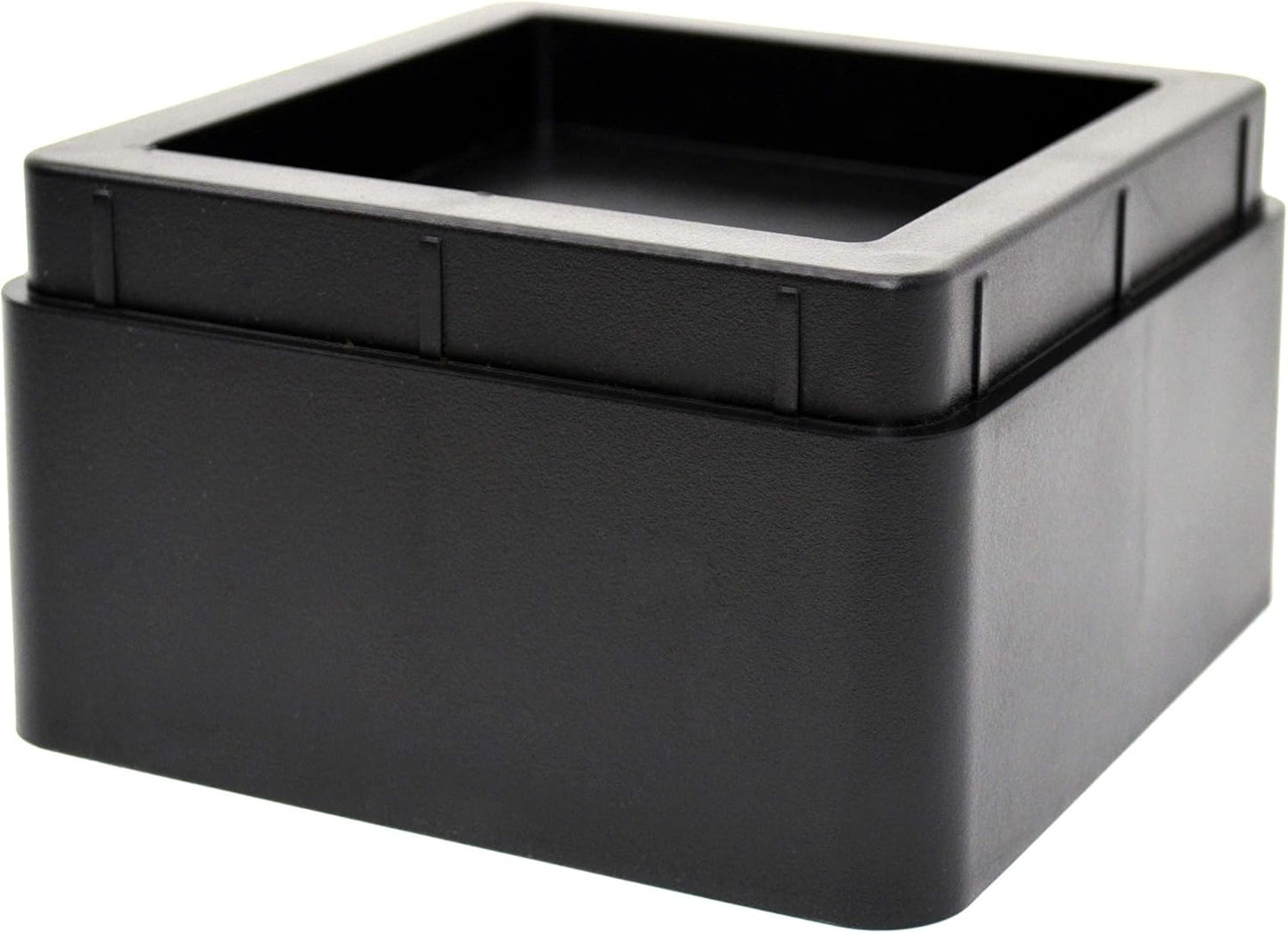 Design61 4er Set Möbelerhöhung Betterhöher Tischerhöher Elefantenfuß Bed Riser Stapelbar 57 mm oder 107 mm in Schwarz