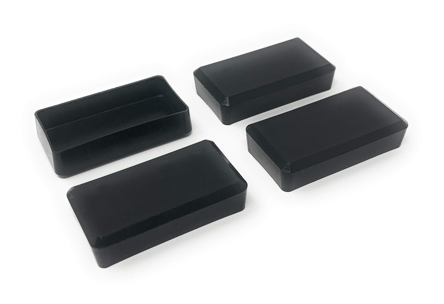 Design61 4x Kappen für Vierkantrohre 40 x 20 mm Schutzkappen Gleiter Bodenschutz für Vierkantrohre