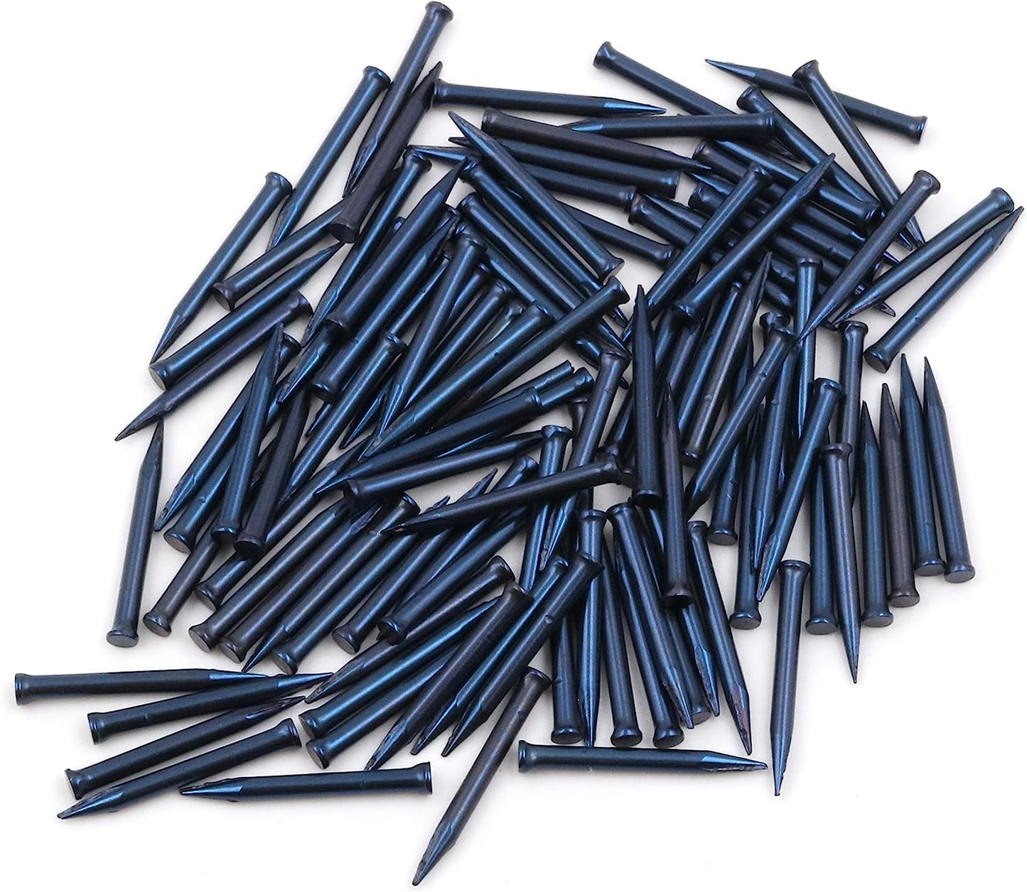 Design61 100x Stahlstifte Stahlnägel Sockelleistenstifte Nagel 1,4 x 25 mm Flachkopf Senkkopf BLAU