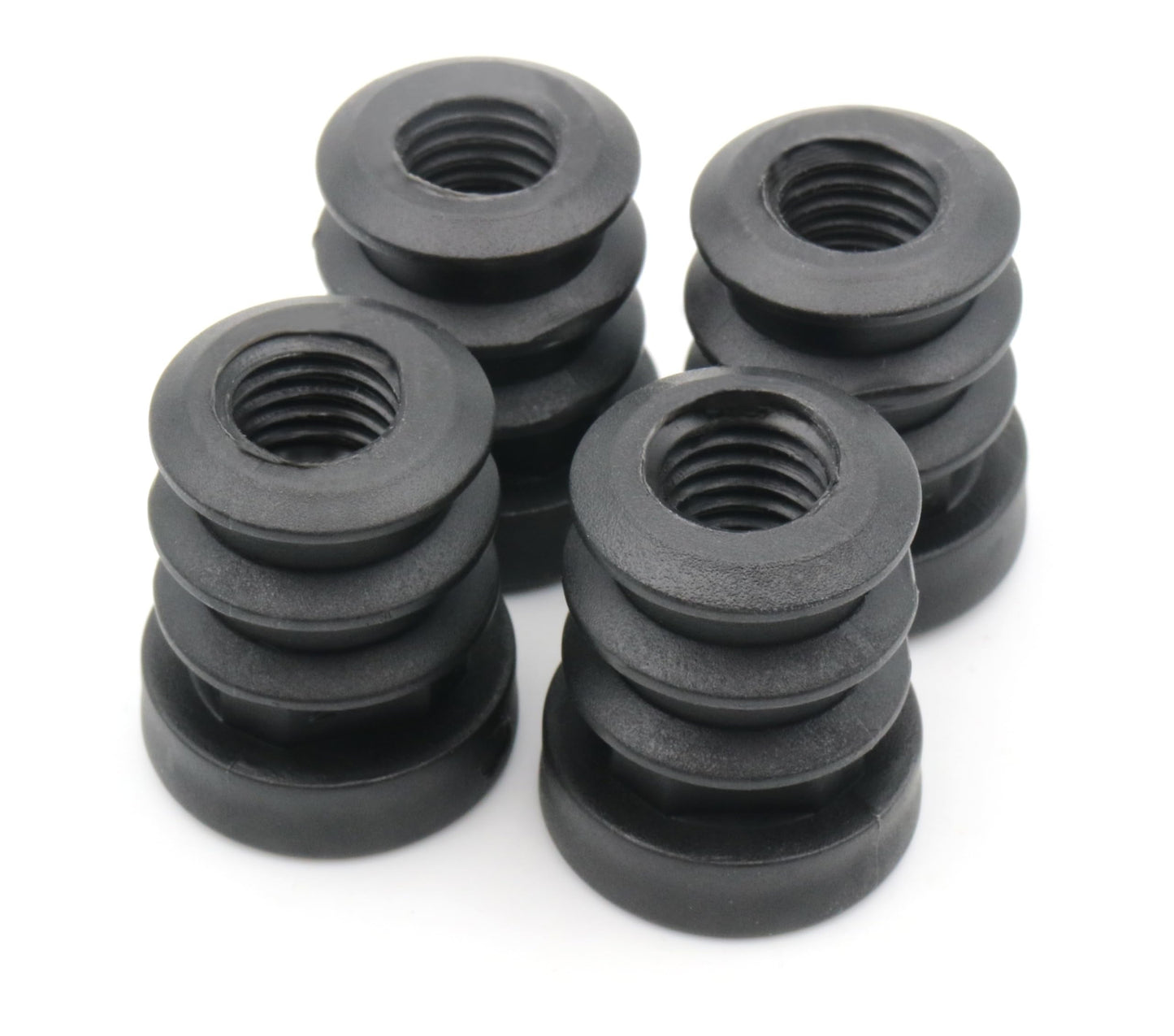 Design61 4X Gewindestopfen aus Polypropylen für Rundrohr mit gespritztem Kunststoffgewinde mit M10 Innengewinde (Ø28 mm 1-1,5 M10)