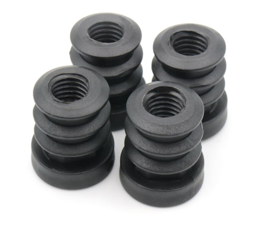 Design61 4X Gewindestopfen aus Polypropylen für Rundrohr mit gespritztem Kunststoffgewinde mit M10 Innengewinde (Ø28 mm 1-1,5 M10)