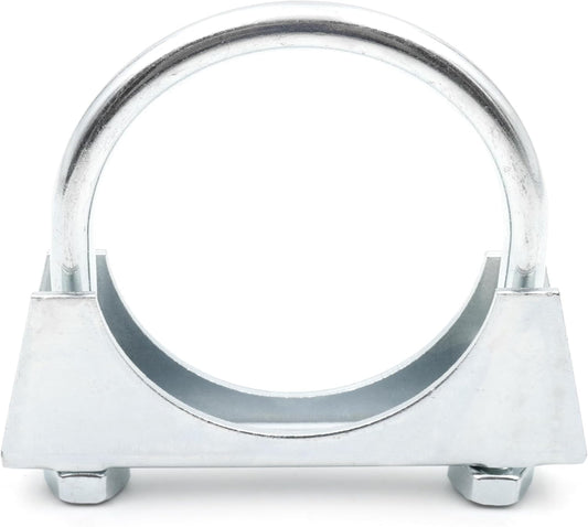 Design61 2 Stück Runde Rohrschelle M8 x 26 mm Bügelschelle Bügelschraube Auspuffschelle U-Bolzen U Bügel mit Muttern Verzinkter Stahl Robust Korrosionsbeständig für Rohrverbindungen