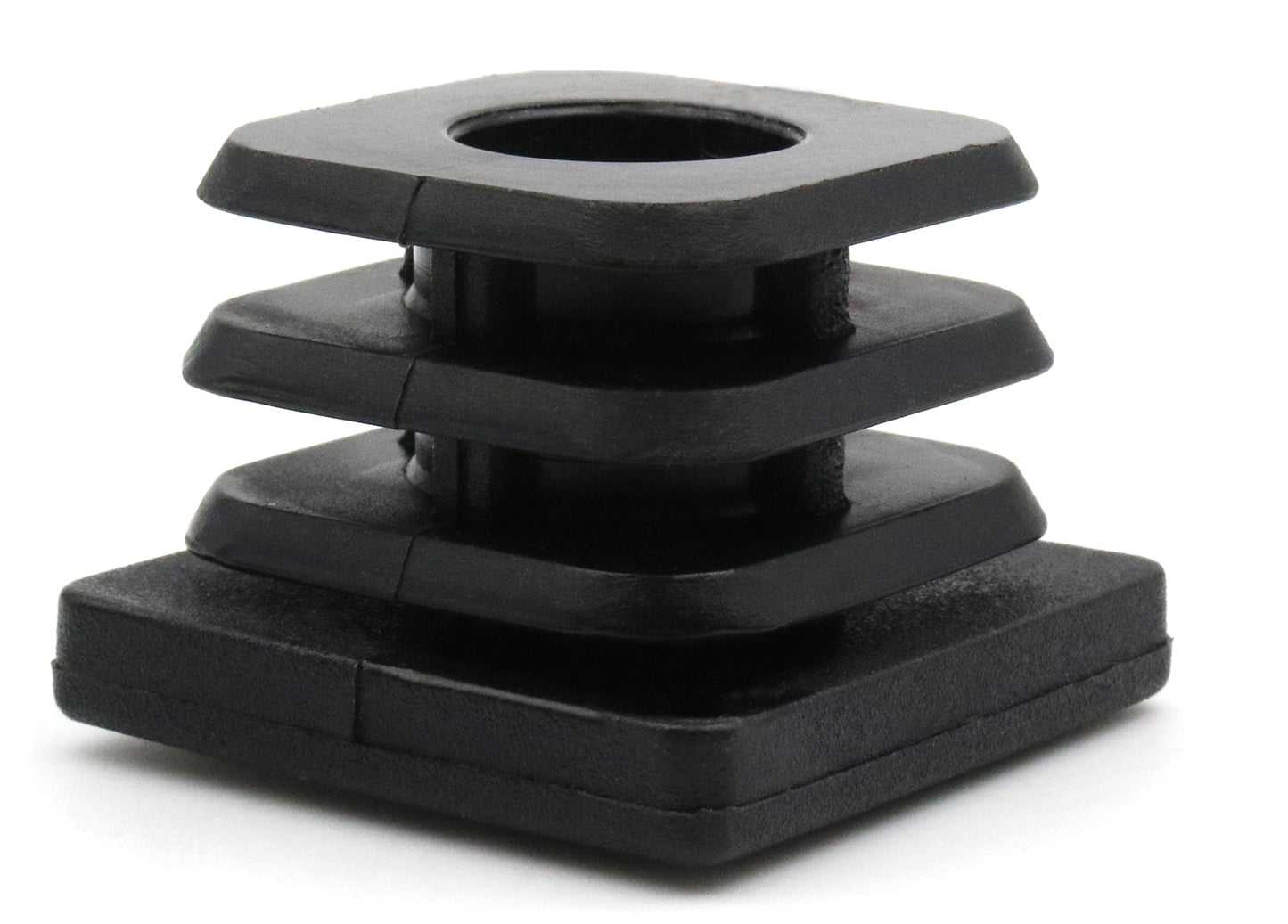 Design61 8x Gewindestopfen Justierstopfen Fußkappen Einsteckbuchse für Quadratrohre 30x30 mm 1,5-2 mm mit M8 Innengewinde Traglast bis 200Kg für Wandstärke 1,5-2 mm