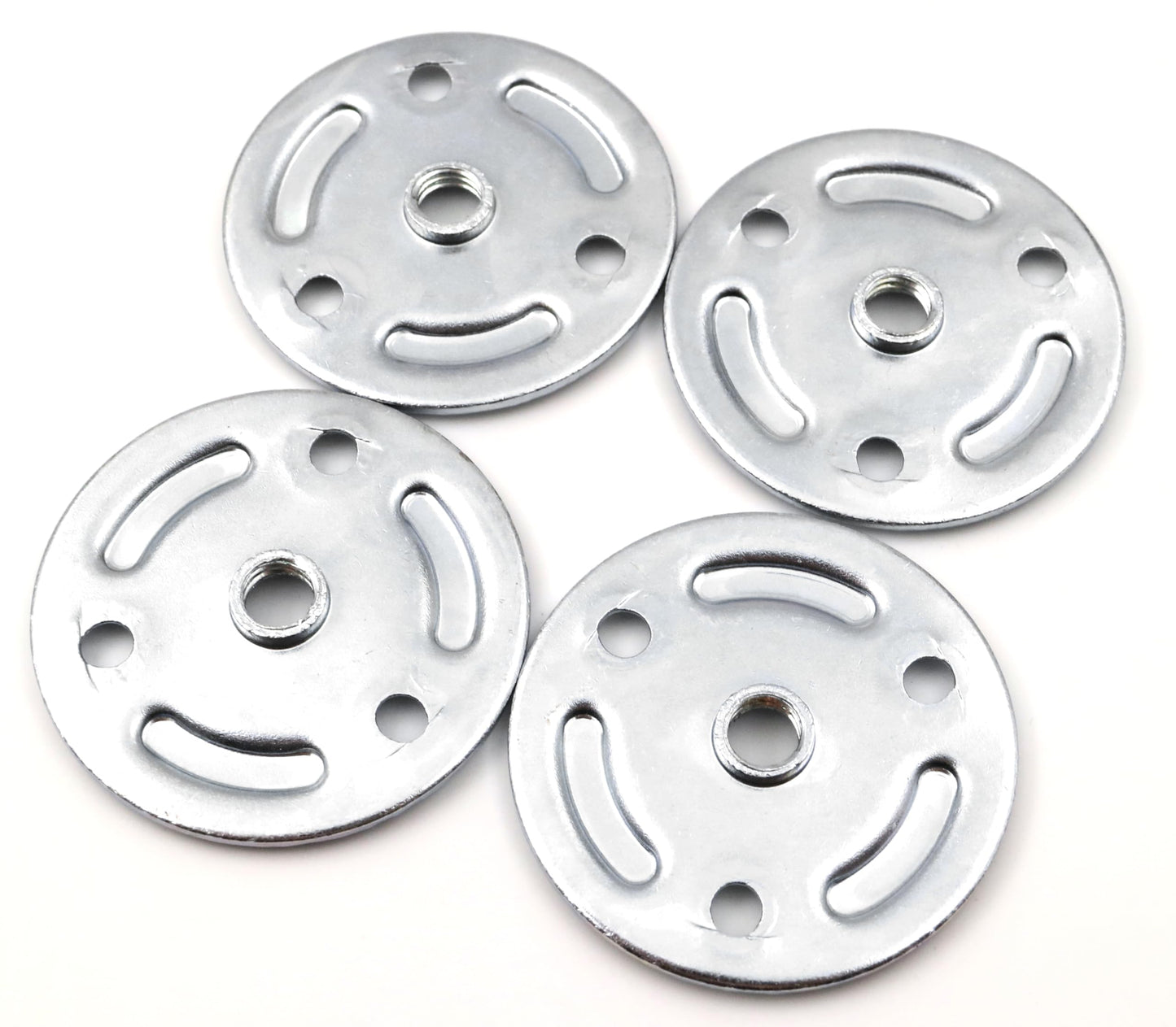 Plaque à visser Design61 4 pièces, ronde 50 mm pour pieds de table, pieds d'armoire, pieds de canapé, pieds de meuble avec filetage M8