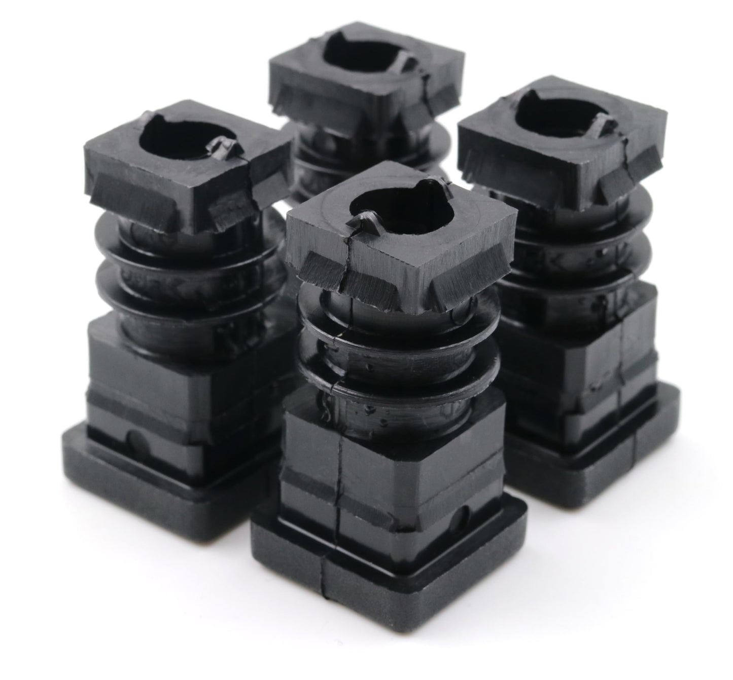 Design61 4X Gewindestopfen Vierkantrohrstopfen 20x20 mm 1,5-2mm mit M8 Innengewinde