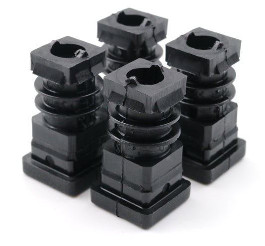 Design61 4X Gewindestopfen Vierkantrohrstopfen 18x18 mm 1,5-2mm mit M8 Innengewinde