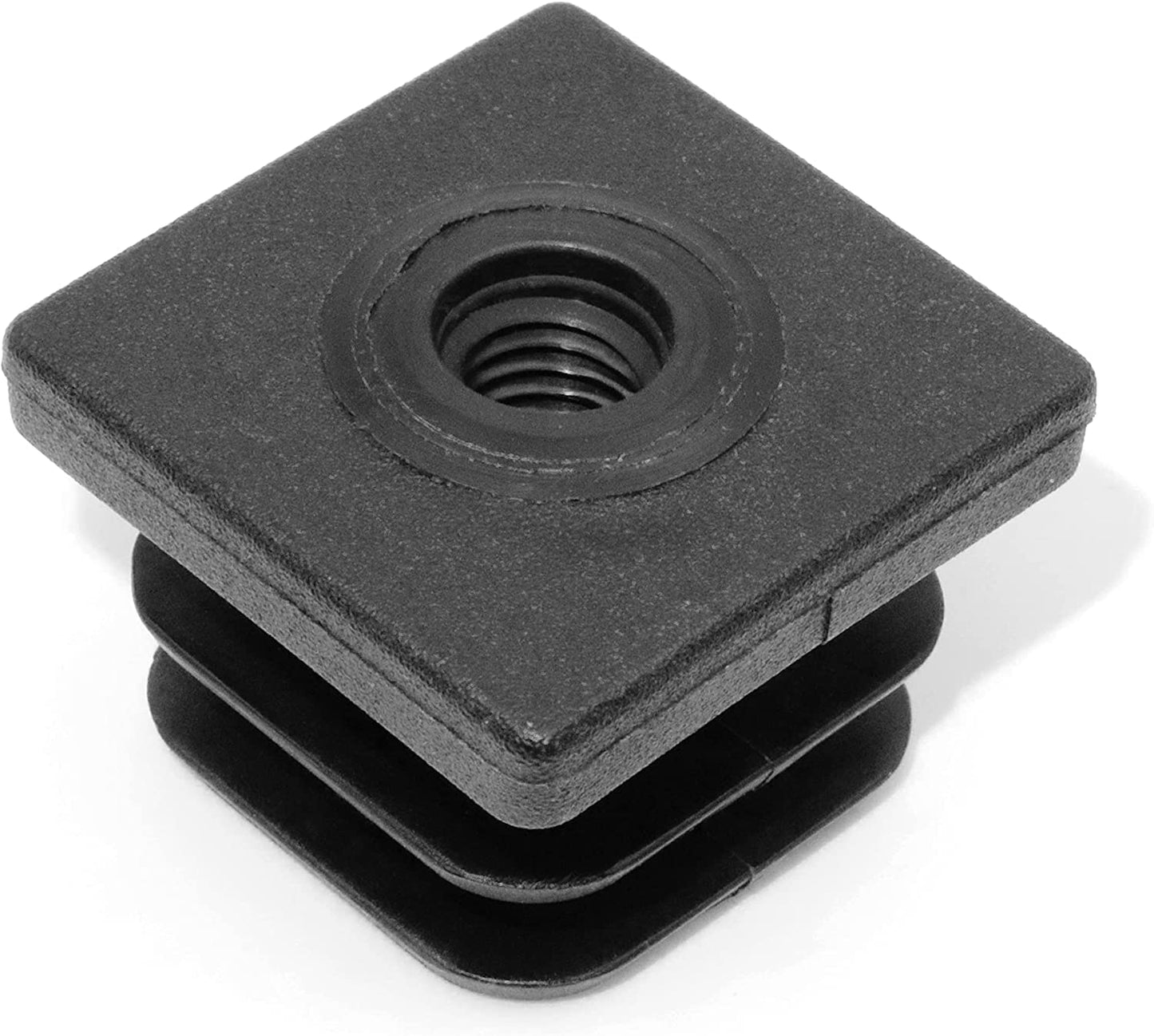 Design61 8X Gewindestopfen Justierstopfen Fußkappen Einsteckbuchse für Quadratrohre 30x30 mm mit M10 Innengewinde Traglast bis 200Kg für Wandstärke 1,5-2 mm