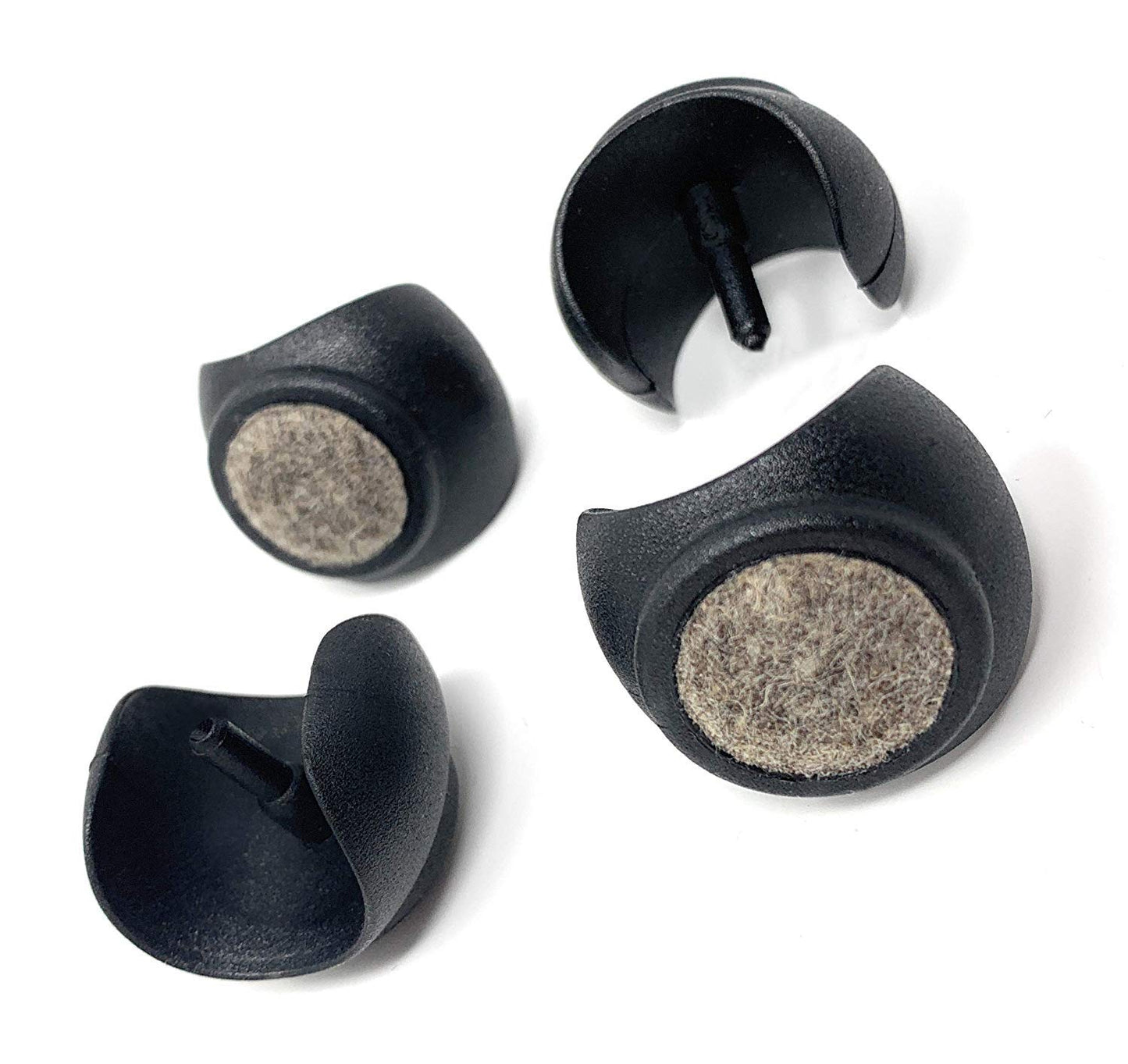 Design61 Filzgleiter 8er Set Stuhlgleiter Bodenschongleiter Ø 21-24 mm Silencer Möbelgleiter Klemmschalengleiter mit geräuschdämpfender Filzgleitfläche