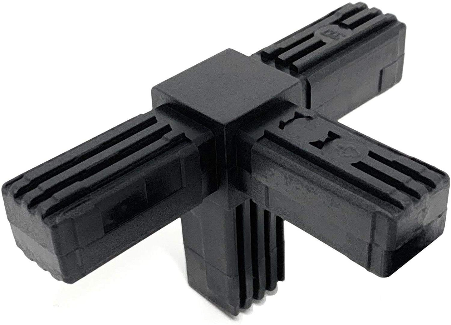 Design61 5x Steckverbinder T-Stück für Vierkantrohre mit Abgang Rohrverbinder 90° 25 x 25 x 1,5 mm