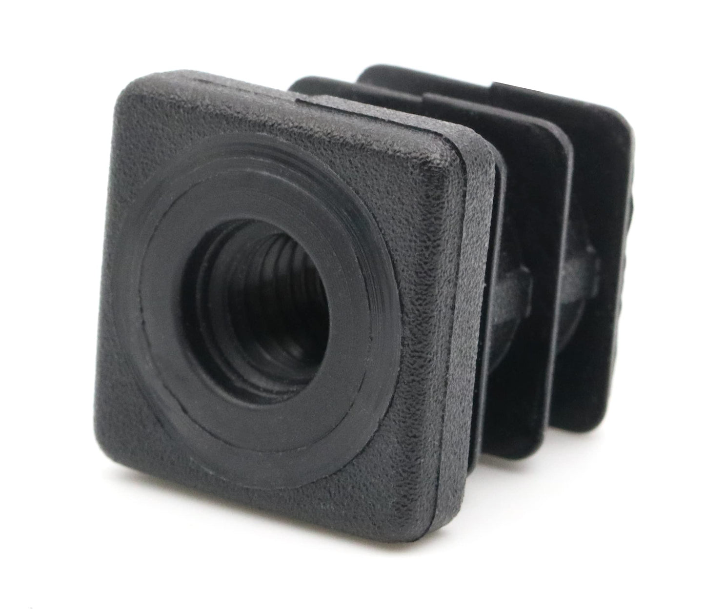 Design61 8x threaded plugs, adjusting plugs, foot caps, insert bushing for square tubes 22x22 mm with M8 internal thread, load capacity up to 200 kg for wall thickness 1.5-2 mm