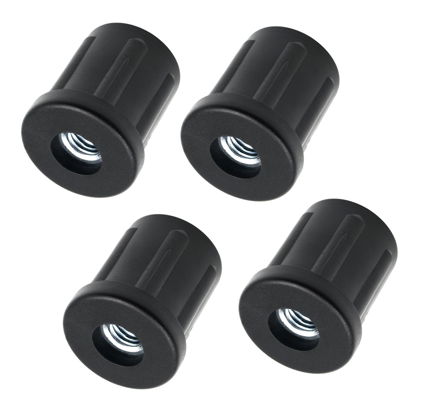Design61 4X Gewindestopfen Rundrohrstopfen Justierstopfen Ø 25mm 0,8 mm mit M8 Innengewinde