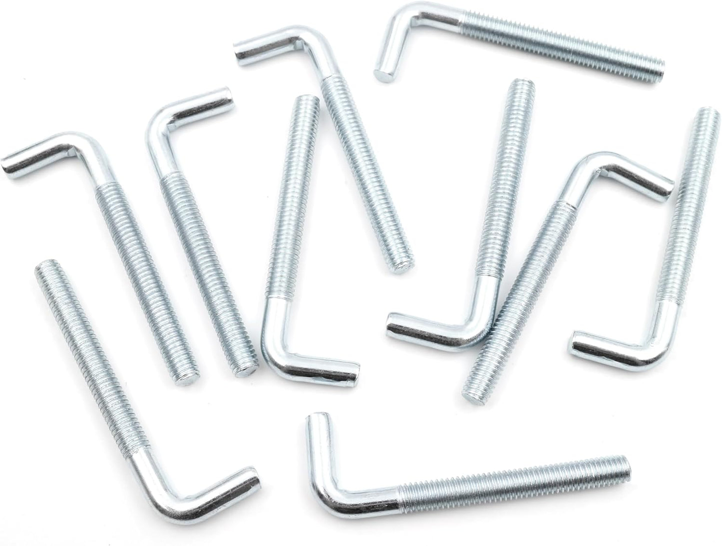 Design61 10x Schraubhaken Gerade Hakenschraube Wandhaken Drehhaken mit Gewinde Haken zum Einschrauben für Wand & Decke Verzinkt Befestigung für Seile Ketten Lampen Pflanzen (M5 x 50 mm, 10, stück)