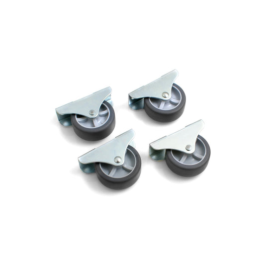 Design61 4x Kastenbockrolle Bettkastenrolle Möbelrolle Möbelrollen 50x19 mm mit weicher Lauffläche