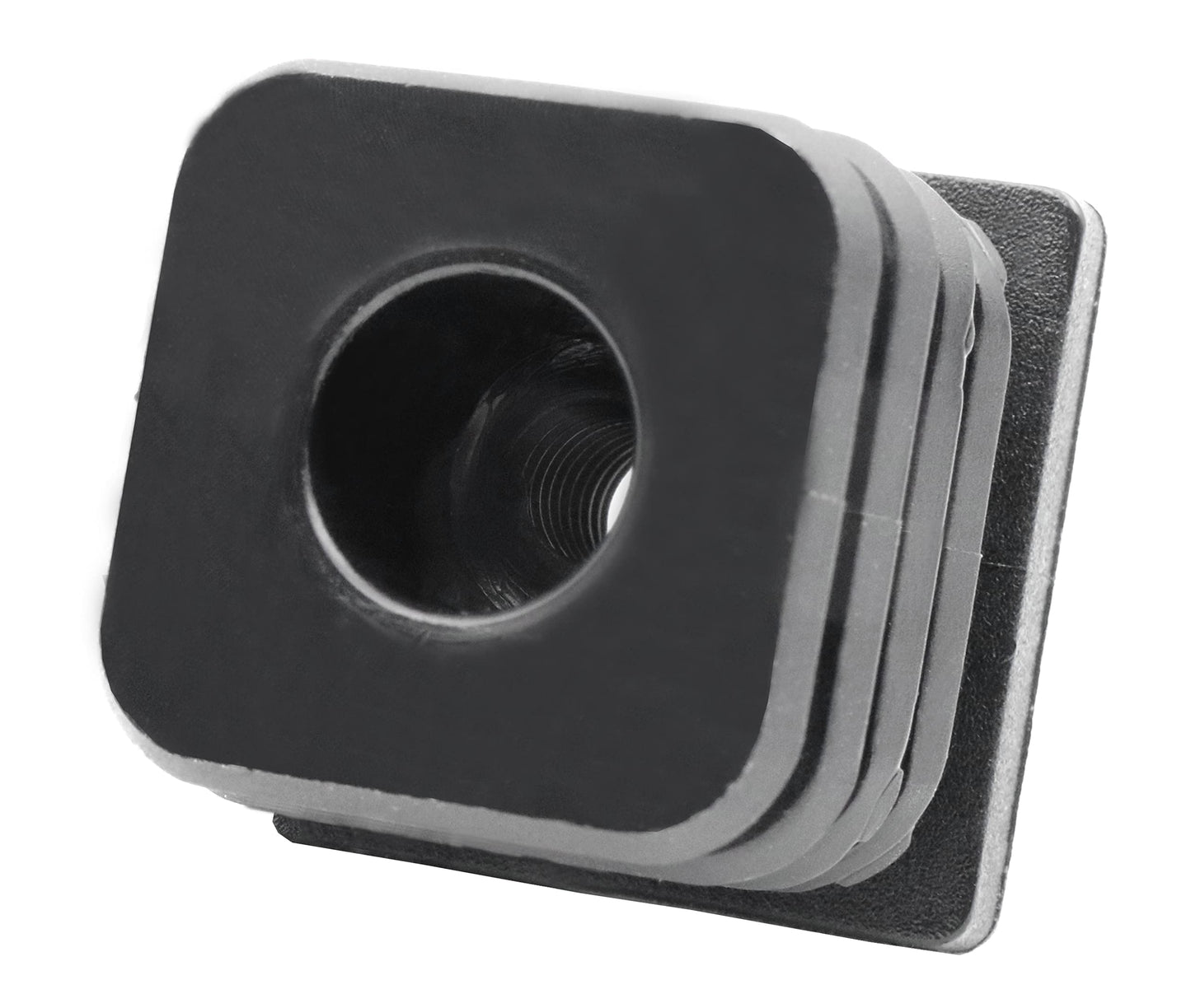 Design61 4X Gewindestopfen Justierstopfen Fußkappen Einsteckbuchse für Quadratrohre 40x40 mm mit M8 Innengewinde Traglast für Wandstärke 1,5-2 mm Schwarz