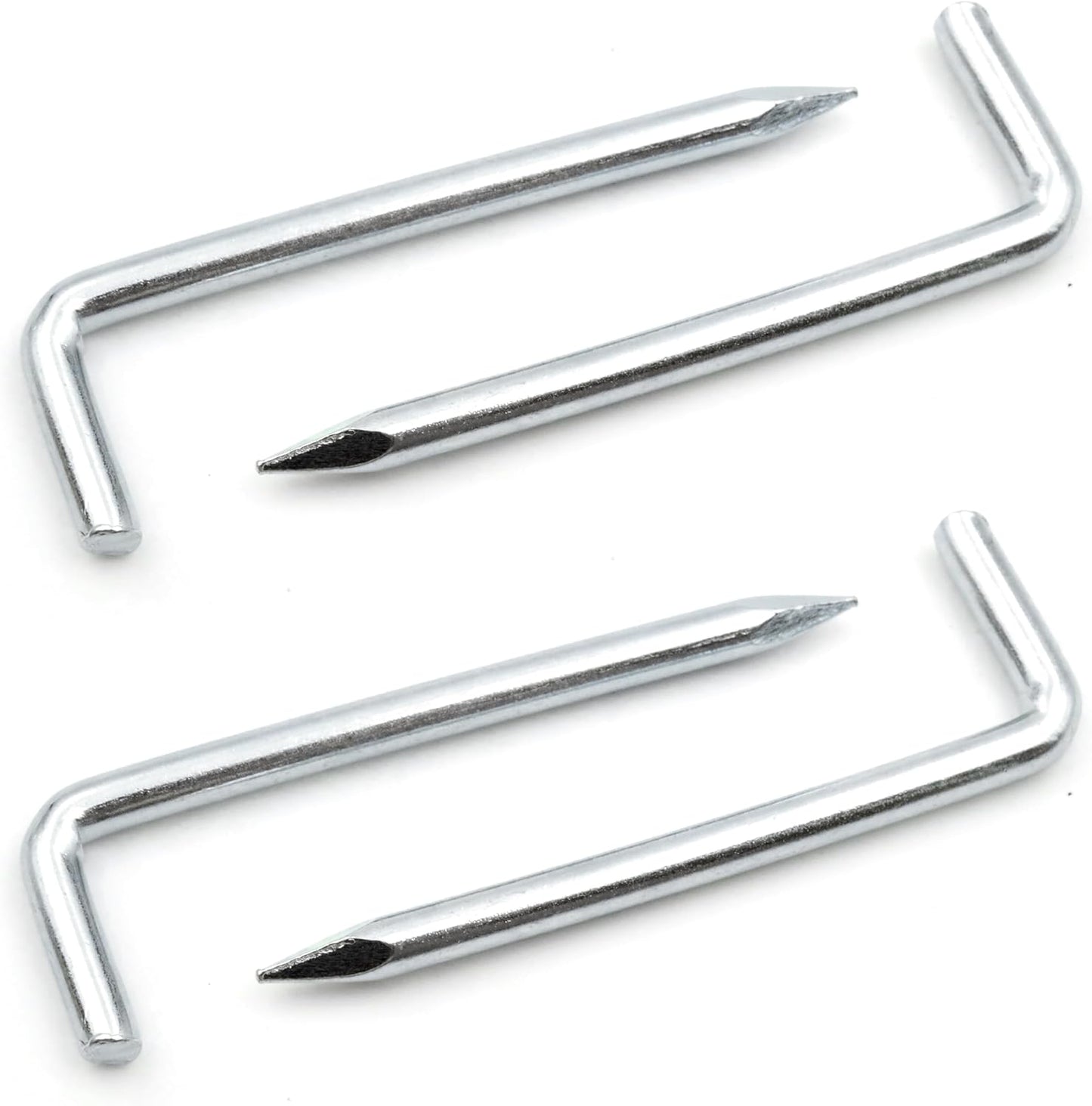 Design61 10x Gerade Stifthaken Konsolhaken Stahlhaken Hakennägel 20 x 2,5 mm Wandhaken für Wand & Decke Haken zur Befestigung von Bilder Gemälden oder Uhren