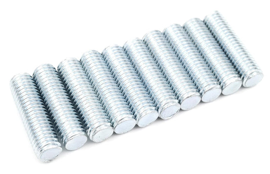 Design61 10er Gewindestange DIN 976-A Vollgewinde Gewindestift Gewindestab Metrisches Gewinde Verzinkt Gewindebolzen für Möbelbau Bauarbeiten Handwerk Metall Holz (M10 x 25 mm, 10, Stück)