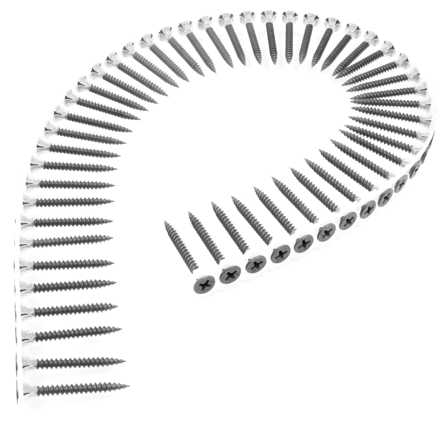 Design61 Schnellbauschrauben Magazin Rigipsschrauben Feingewinde Trompetenkopf PH-2 Kreuzschlitz Gehärteter Stahl Phosphatiert Schwarz Gipsplattenschrauben (3,5 x 35 mm Magazin, 1000, stück)