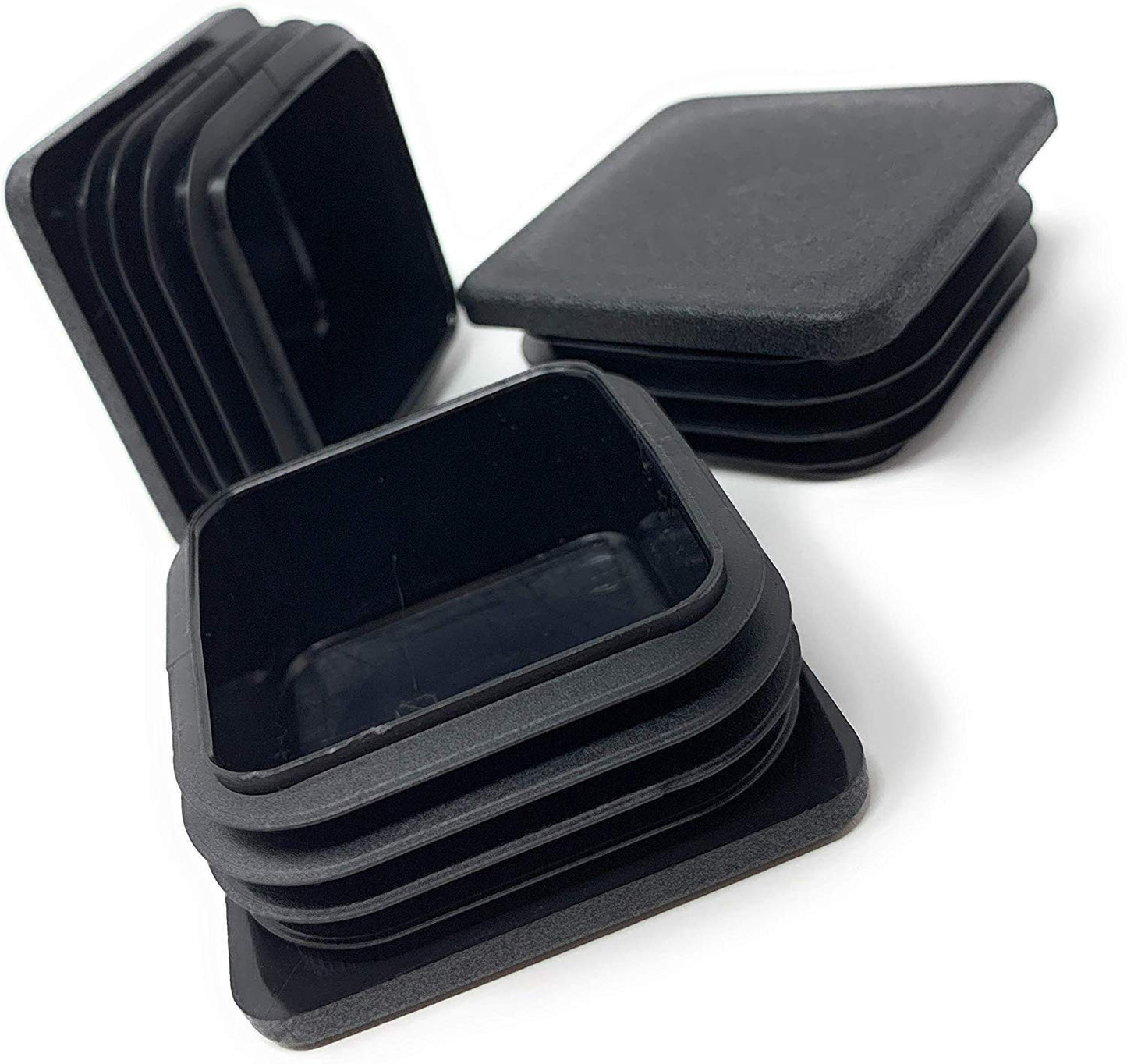 Design61 10x Vierkant Rohrstopfen Lamellenstopfen 35x35 mm mit Lamellen für Innenmaß 29-33,4mm