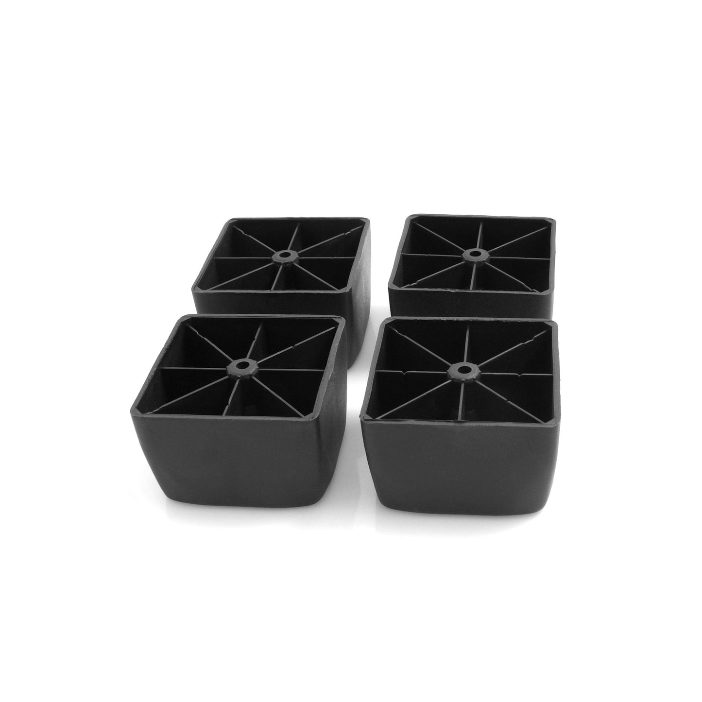 Design61 lot de 4 patins de meubles en plastique, patins de meubles, canapé et fauteuil à visser, patins de meubles en plastique L 70 x H 45 mm, noir
