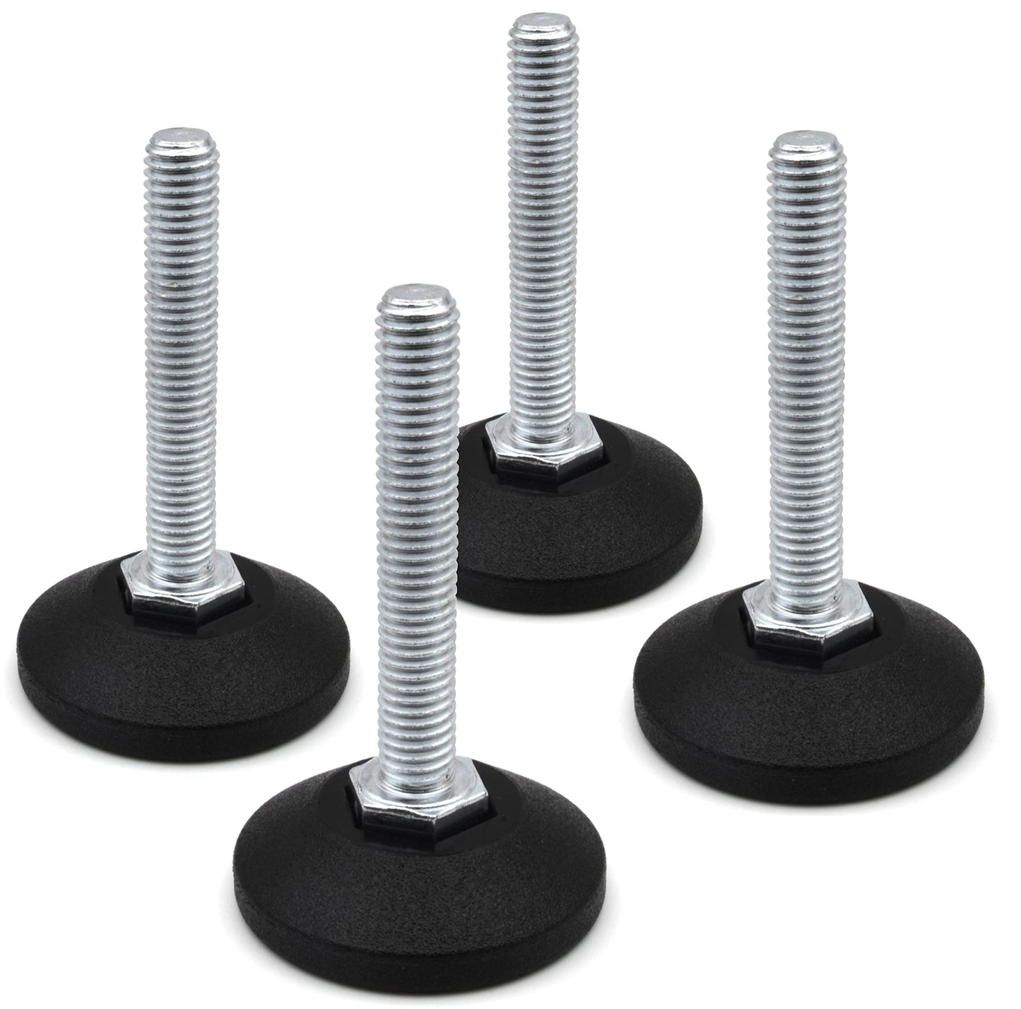 Design61 4X Verstellschraube Justierschraube Ø 38 mm mit verzinkter Stellschraube M10 x 50 mm