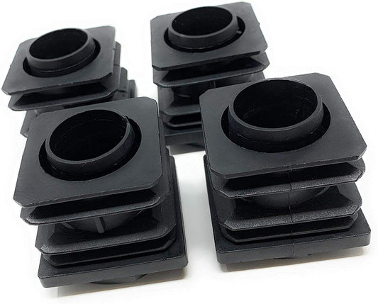 Design61 4x square pipe plugs adjusting plugs 60 x 60 mm with slats