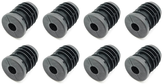 Design61 8x Justierstopfen für Rundrohr OHNE Gewinde Ø32mm 1,5-2 mm passend für M10 Metallmutter