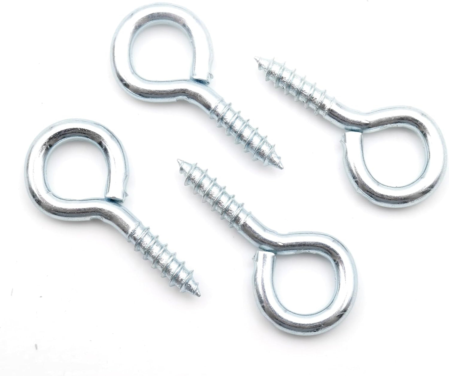 Design61 100x Ringschrauben Ösenschraube 30x14mm mit Holzgewinde Schraubhaken Wandhaken Verzinkt für Wand & Decke Haken zur Befestigung von Seilen Ketten Pflanzen Lampen