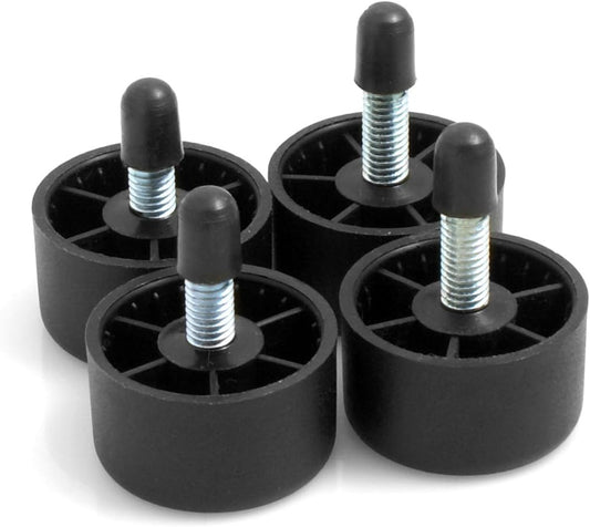 Design61 4X Möbelfüße Ø 30/27 x H 18 mm M6x15 mm Sofa Sessel Füße Kunststoff Möbelgleiter